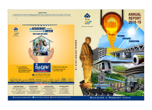 Thumbnail Steel Authority of India Annual Report 2018-2019