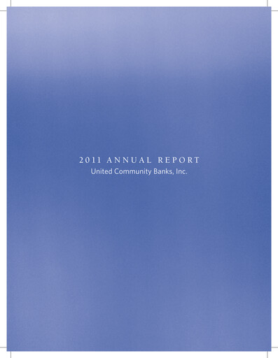 Thumbnail United Community Bank Annual Report 2011