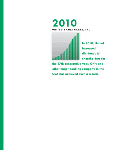 Thumbnail United Bankshares Annual Report 2010