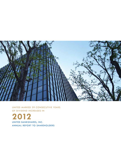 Thumbnail United Bankshares Annual Report 2012