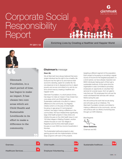 Thumbnail Glenmark Pharmaceuticals
 Sustainability Report 2011-2012