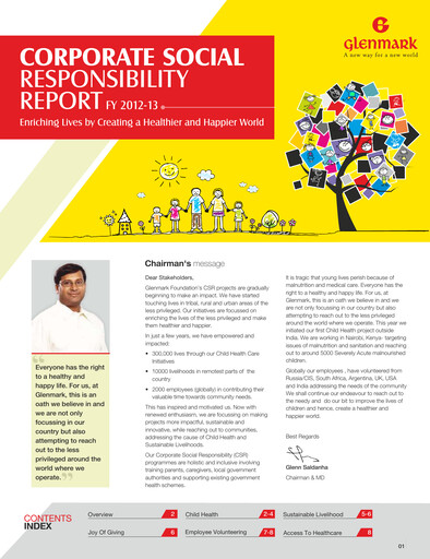 Thumbnail Glenmark Pharmaceuticals
 Sustainability Report 2012-2013