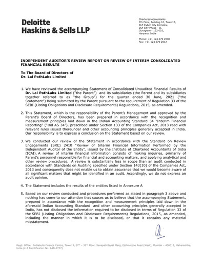 Thumbnail Dr Lal PathLabs
 Quarterly Report 2021-q1