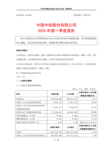 Thumbnail China Railway Group Quarterly Report 2025-q1