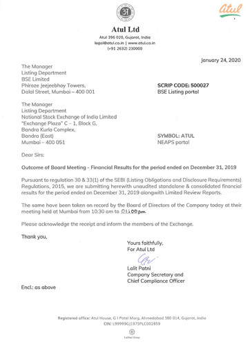 Thumbnail Atul Quarterly Report 2019-q3