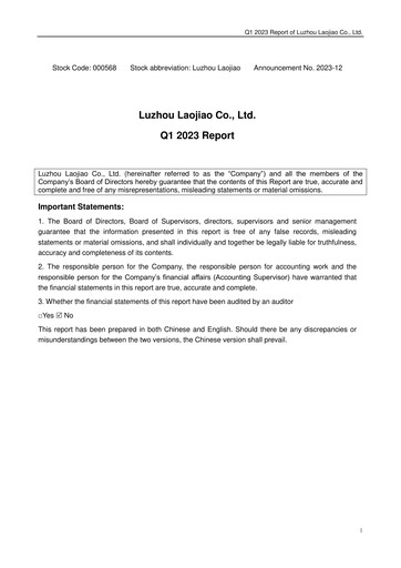 Thumbnail Luzhou Laojiao Quarterly Report 2023-q1