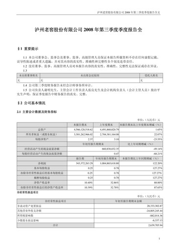 Thumbnail Luzhou Laojiao Quarterly Report 2008-q3