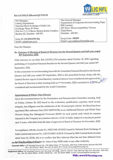 Thumbnail LIC Housing Finance
 Quarterly Report 2022-q2