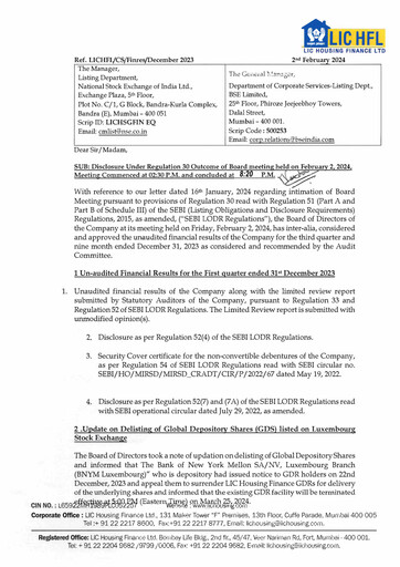 Thumbnail LIC Housing Finance
 Quarterly Report 2023-q3