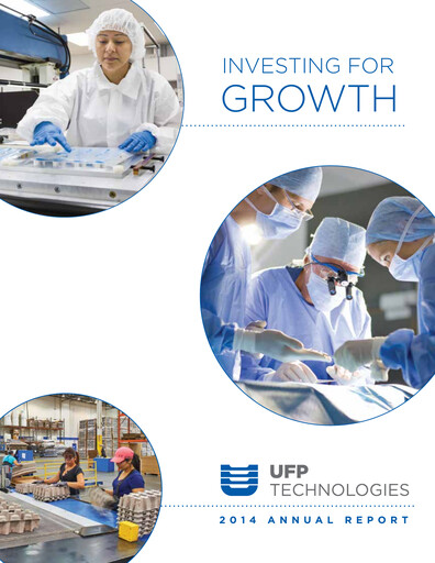 Thumbnail UFP Technologies
 Annual Report 2014