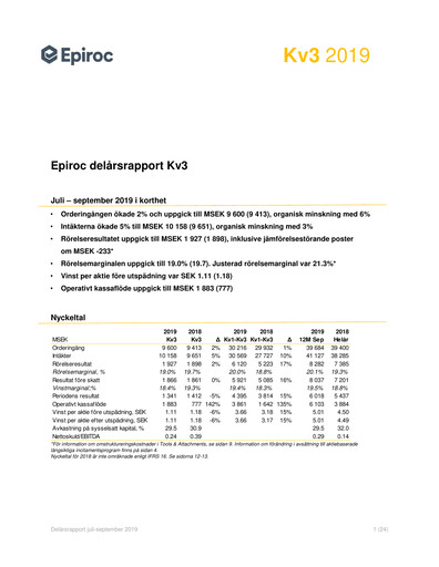 Thumbnail Epiroc Quarterly Report 2019-q3