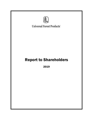 Thumbnail UFP Industries
 Annual Report 2019