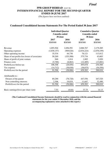 Thumbnail PPB Group Berhad Quarterly Report 2017-q2