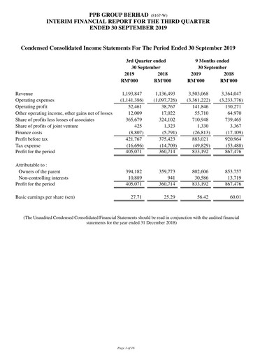 Thumbnail PPB Group Berhad Quarterly Report 2019-q3