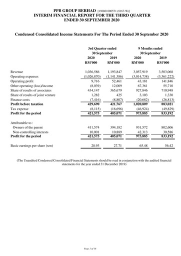 Thumbnail PPB Group Berhad Quarterly Report 2020-q3
