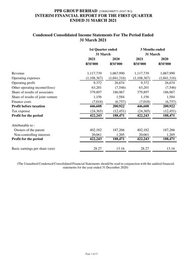 Thumbnail PPB Group Berhad Quarterly Report 2021-q1