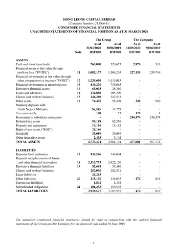 Thumbnail Hong Leong Capital Quarterly Report 2020-q1