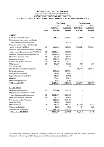 Thumbnail Hong Leong Capital Quarterly Report 2021-q3