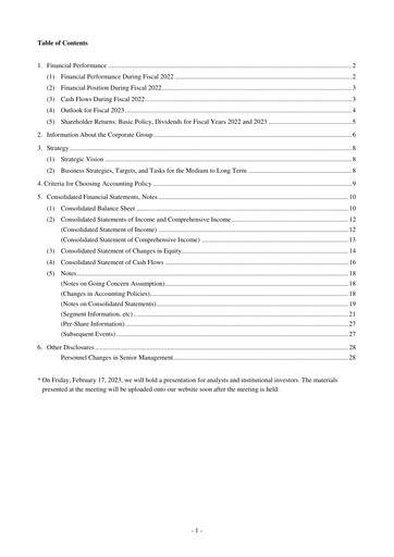 Thumbnail Toagosei Financial Statement fy2022