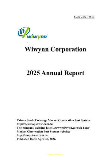 Miniature Wiwynn Rapport annuel 2025