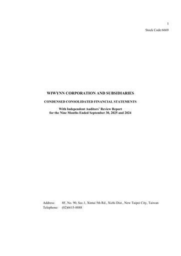 Thumbnail Wiwynn Quarterly Report 2025-q3