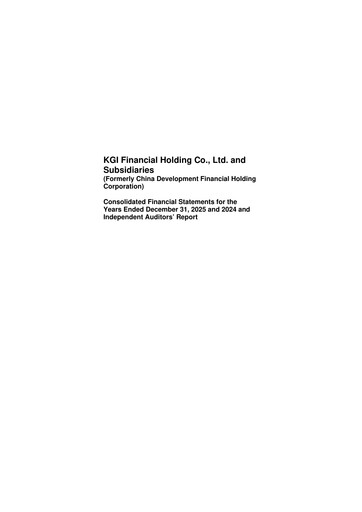 Vorschaubild KGI Financial Holding Finanzmitteilung 2025