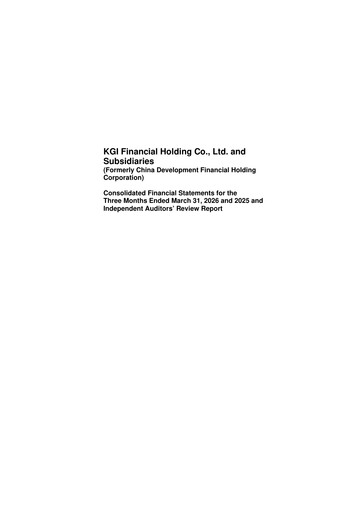 Miniature KGI Financial Holding Rapport trimestriel 2026-q1