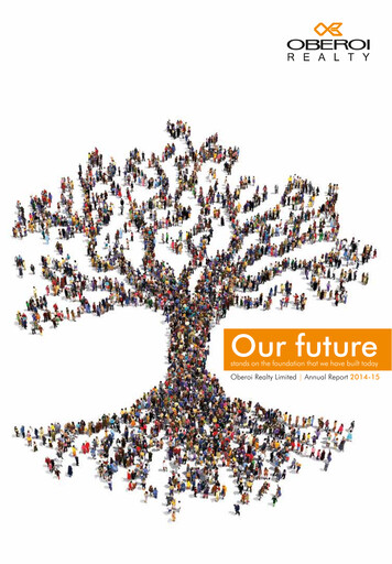 Miniature Oberoi Realty
 Rapport annuel 2014-2015