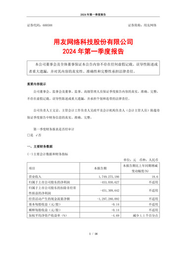 Thumbnail Yonyou Quarterly Report 2024-q1