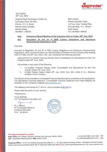 Thumbnail Supreme Industries
 Quarterly Report 2023-q1