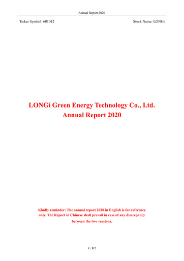 Thumbnail LONGi Green Energy Technology Annual Report 2020