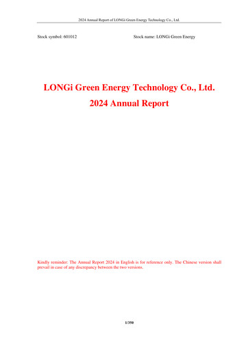 Thumbnail LONGi Green Energy Technology Annual Report 2024