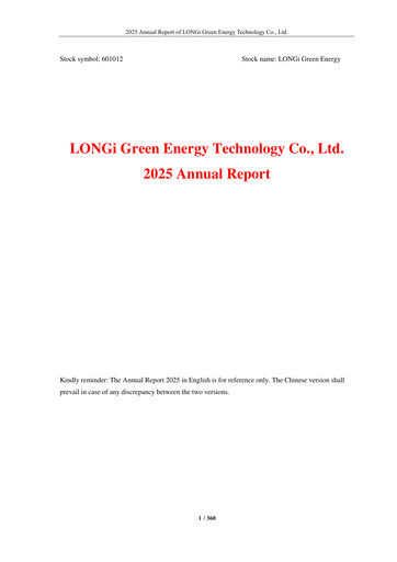 Thumbnail LONGi Green Energy Technology Annual Report 2025