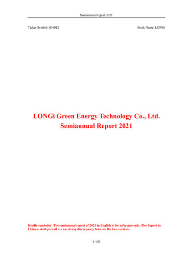 Thumbnail LONGi Green Energy Technology Half-year Report 2021-h1