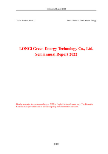 Thumbnail LONGi Green Energy Technology Half-year Report 2022-h1
