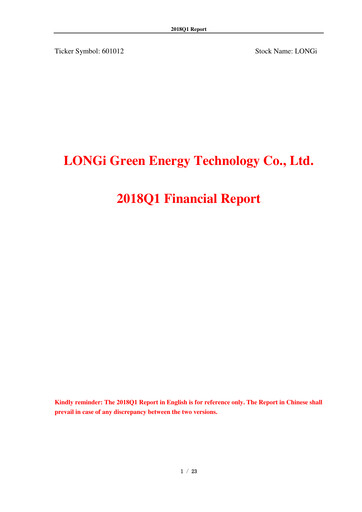 Thumbnail LONGi Green Energy Technology Quarterly Report 2018-q1