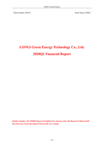 Thumbnail LONGi Green Energy Technology Quarterly Report 2020-q1