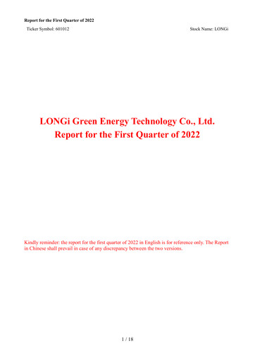 Thumbnail LONGi Green Energy Technology Quarterly Report 2022-q1
