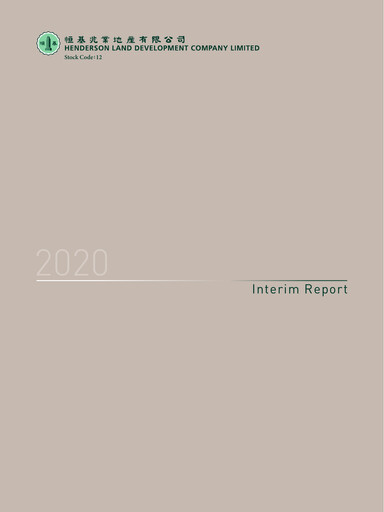 Thumbnail Henderson Land Development
 Half-year Report 2020