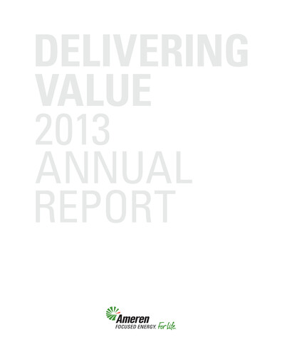 Thumbnail Ameren
 Annual Report 2013