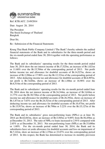 Thumbnail Krung Thai Bank Quarterly Report 2014-q2