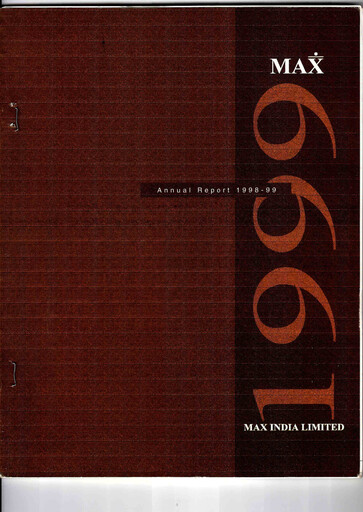 Thumbnail Max Financial Services
 Annual Report 1998-1999