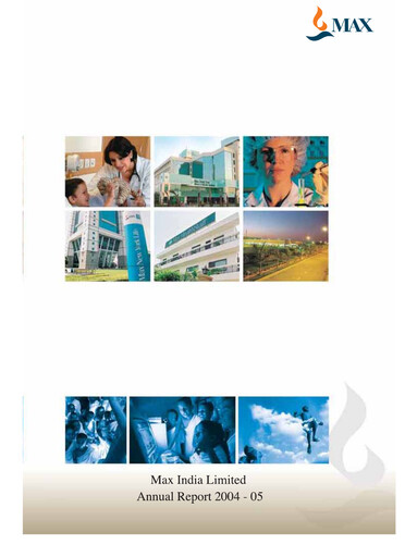 Thumbnail Max Financial Services
 Annual Report 2004-2005