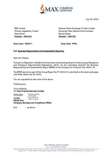 Thumbnail Max Financial Services
 ESG Report 2023-2024