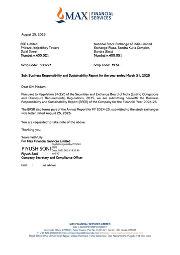 Thumbnail Max Financial Services
 ESG Report 2024-2025