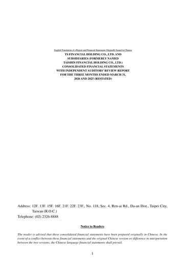 Thumbnail Taishin Financial Holdings
 Quarterly Report 2026-q1