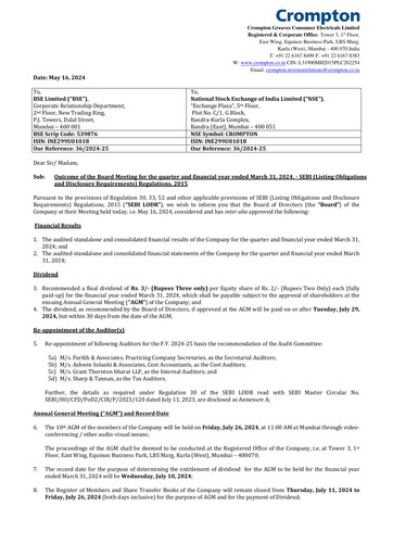 Thumbnail Crompton Greaves Consumer Electricals Quarterly Report 2023-2024-q4