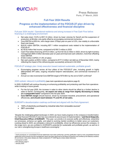 Thumbnail Euroapi Financial Report 2024