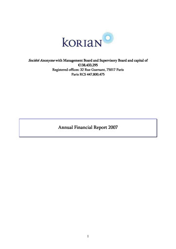 Thumbnail Clariane Financial Report 2007