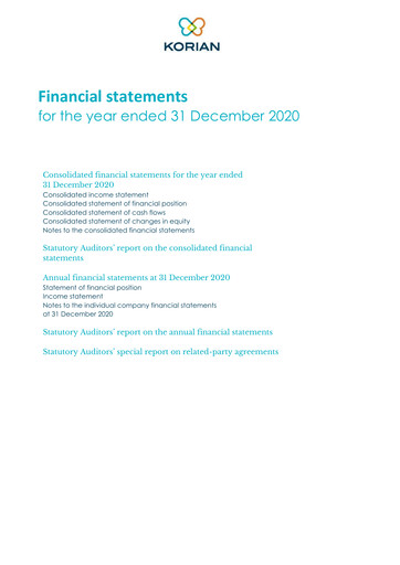 Thumbnail Clariane Financial Statement 2020